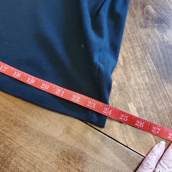 Basic Editions Black & Gold 3/4 Sleeve T-Shirt Top - Picture 8 of 11